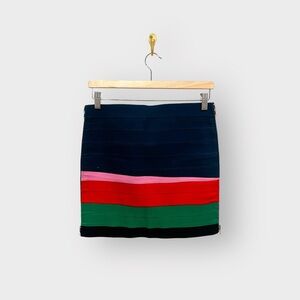 BAND OF OUTSIDERS Navy Color Stripe Bandage Skirt (Sz 2)